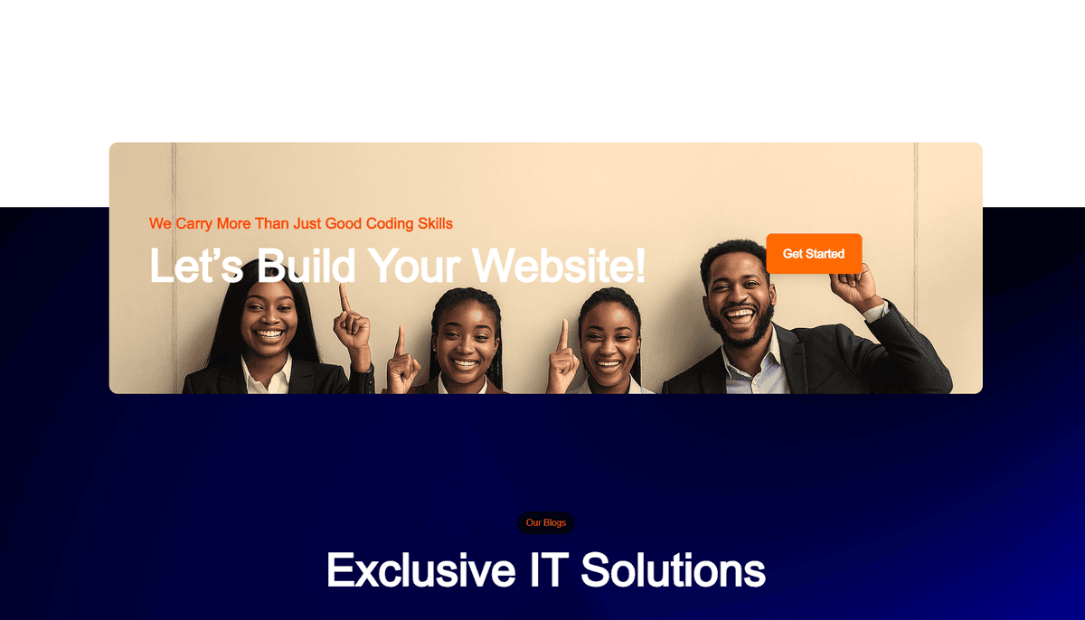 Krystal technology website heropage interface