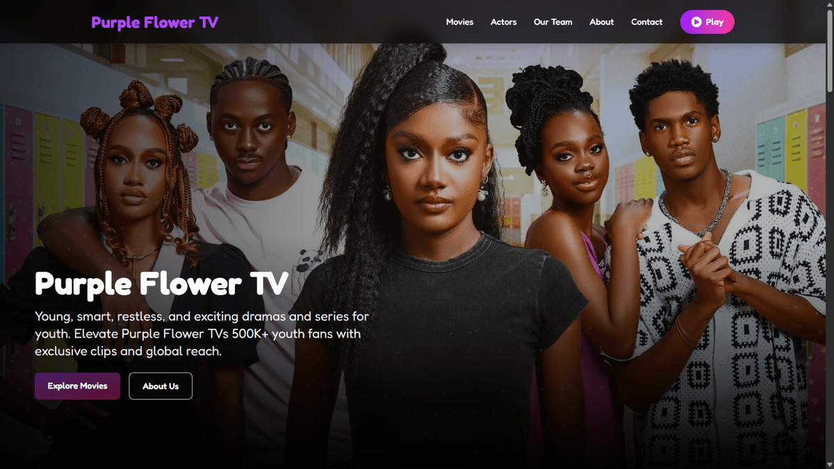 Purple Flower TV β Demo Website